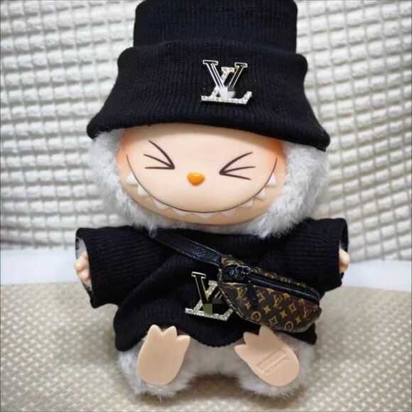 Complete Set Clothes Outfit Hat & Top + Bag Fits For Labubu Doll V1-V3 - Picture 4 of 5